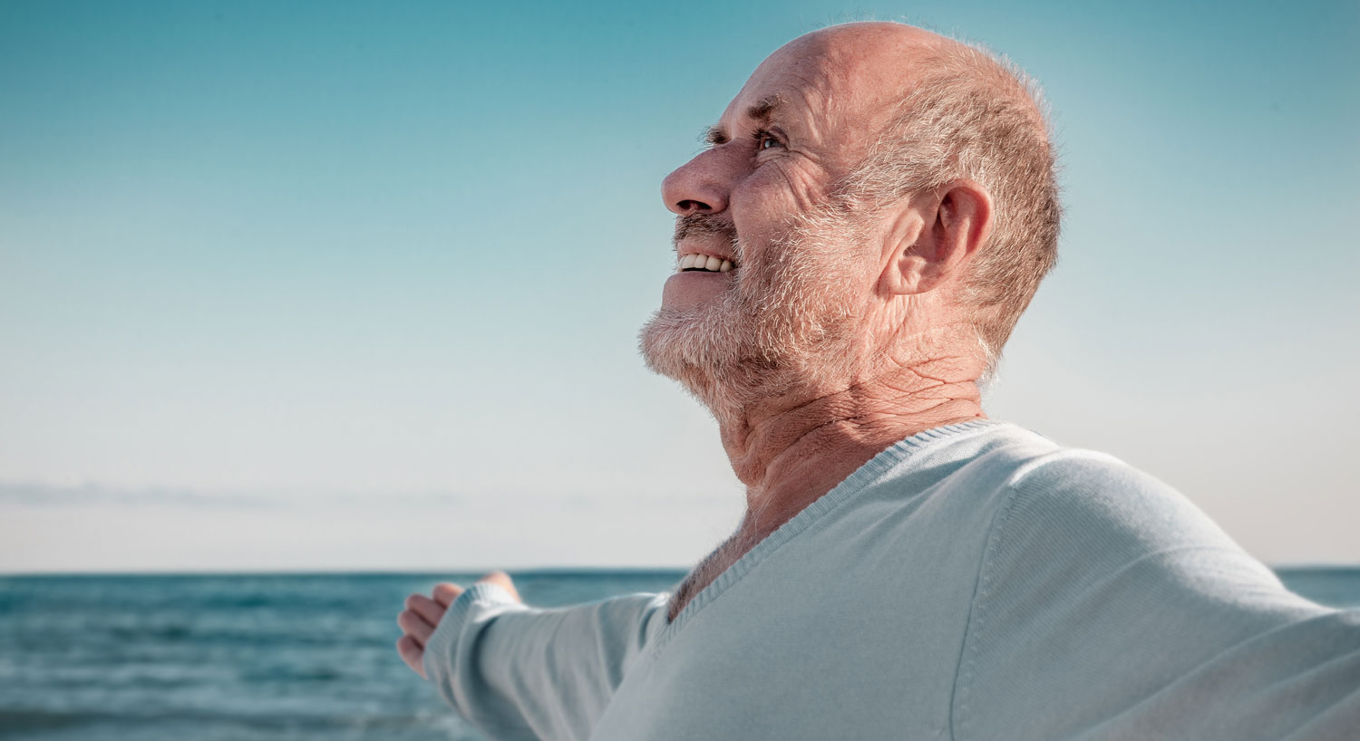 ein Mann am Meer